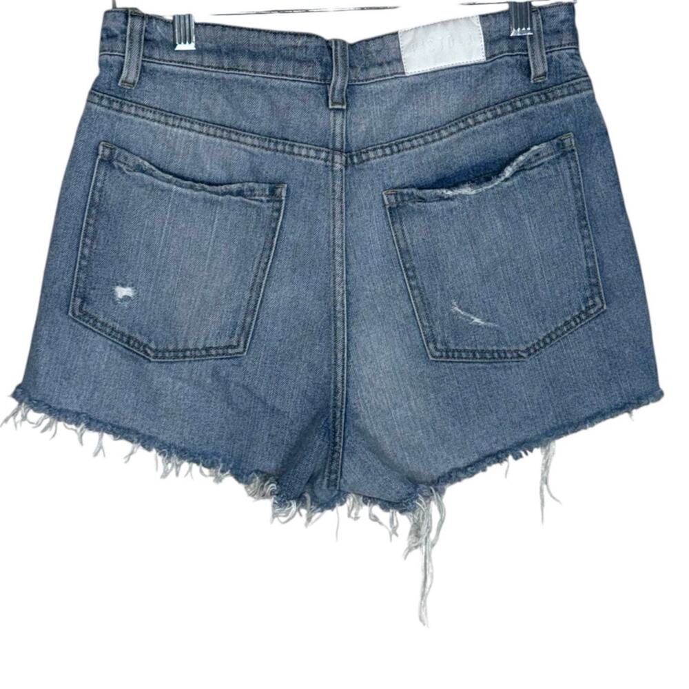Pistola Distressed Denim Shorts 100% Cotton High-Rise Ripped Jean Shorts Size 28 - Picture 2 of 7